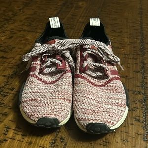 Maroon Adidas NMD’s, size 8 in men’s, No box, Brand new, Never worn.